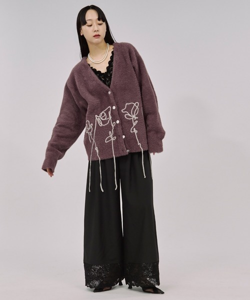[新品]room306contemporary シャギーニットカーディガン room306contemporary Shaggy Knit Cardigan