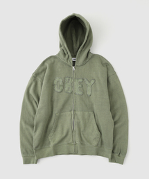 OBEY / オベイ HYBRID FADED ZIP HOOD