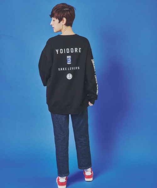 JACKROSE(ジャックローズ)の「YOIDORE ワンカップ大関コラボ クルーネックスウェット(スウェット・メンズ・ライトグレー/ブラック・M/XL/L)」の15枚目の写真