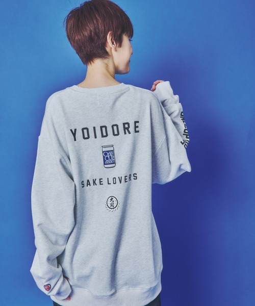 JACKROSE(ジャックローズ)の「YOIDORE ワンカップ大関コラボ クルーネックスウェット(スウェット・メンズ・ライトグレー/ブラック・M/XL/L)」の18枚目の写真