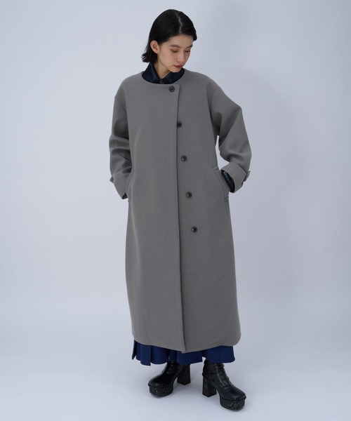 セール】ウーリーテック2WAYスタンドロングコート(HARE)（チェスター