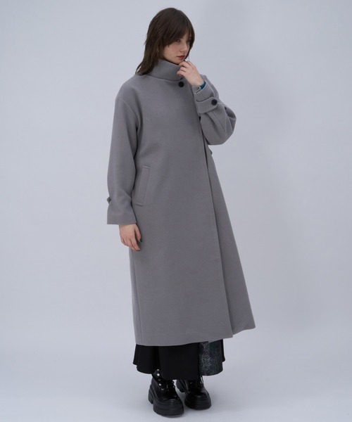 セール】ウーリーテック2WAYスタンドロングコート(HARE)（チェスター