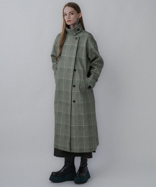 セール】ウーリーテック2WAYスタンドロングコート(HARE)（チェスター