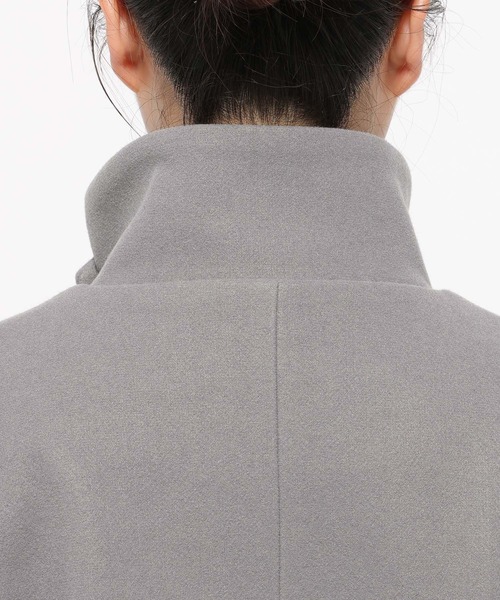 HARE(ハレ)の「ウーリーテック2WAYスタンドロングコート(HARE)(チェスターコート・レディース・グリーン/ブラック/チェック/グレー/パープル・FREE)」の12枚目の写真