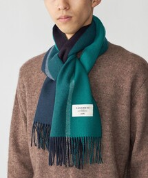 SHIPS | SHIPS: カシミヤ ダブルフェイス パネル マフラー(マフラー)