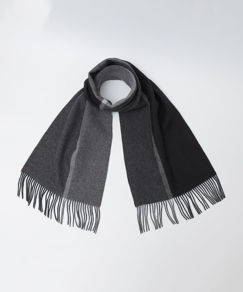 SHIPS（シップス）の「SHIPS: カシミヤ ダブルフェイス パネル マフラー（マフラー・メンズ・ブラック/ネイビー/ブラウン/ブルー・ONE SIZE）」の10枚目の写真