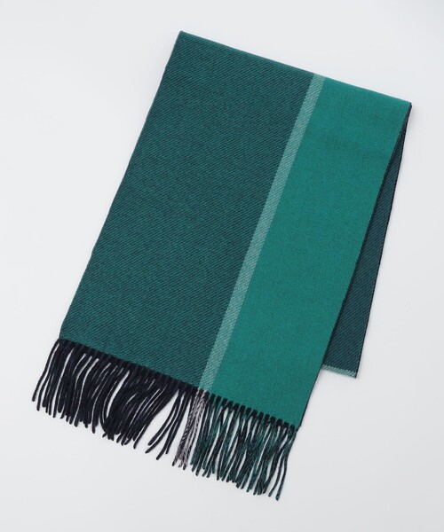 SHIPS（シップス）の「SHIPS: カシミヤ ダブルフェイス パネル マフラー（マフラー・メンズ・ブラック/ネイビー/ブラウン/ブルー・ONE SIZE）」の15枚目の写真