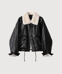 LA POMME petit(ラポミ・プチ)のCool Leather Fur Jacket(ムートンコート)