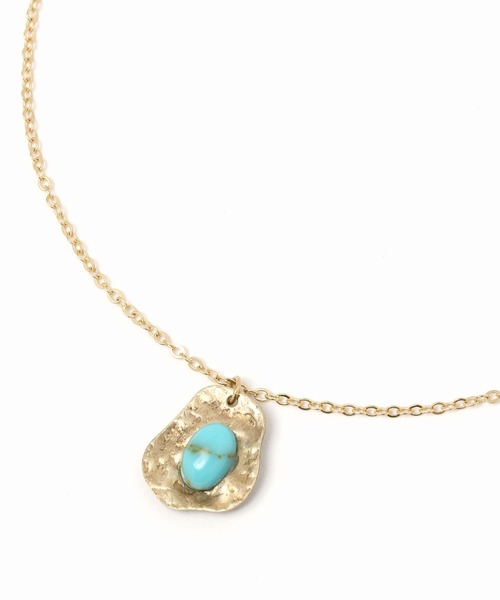 BAYFLOW（ベイフロー）の「コンビストーンネックレス（ネックレス・レディース・ホワイト/ブルー・FREE）」の2枚目の写真