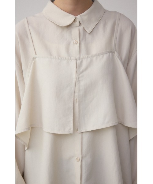AZUL by moussy(アズールバイマウジー)の「ビスチェレイヤードシャツ(シャツ/ブラウス・レディース・チャコールグレー/キャメル/アイボリー・FREE)」の10枚目の写真