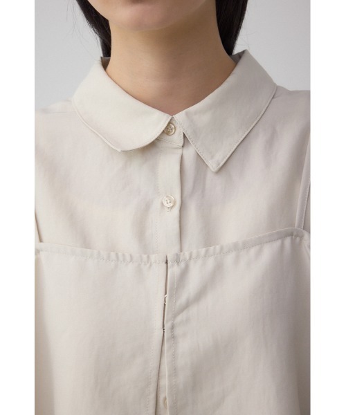 AZUL by moussy(アズールバイマウジー)の「ビスチェレイヤードシャツ(シャツ/ブラウス・レディース・チャコールグレー/キャメル/アイボリー・FREE)」の12枚目の写真