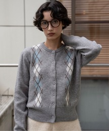 lawgy | argyle pattern simple cardigan / アーガイルパターンシンプルカーディガン(カーディガン/ボレロ)