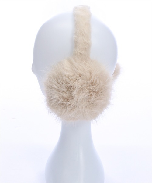 clear（クリア）の「イヤーマフラー[大人 フェミニン ガーリー]（イヤーマフ・レディース・グレイッシュベージュ/アイボリー・F）」の4枚目の写真