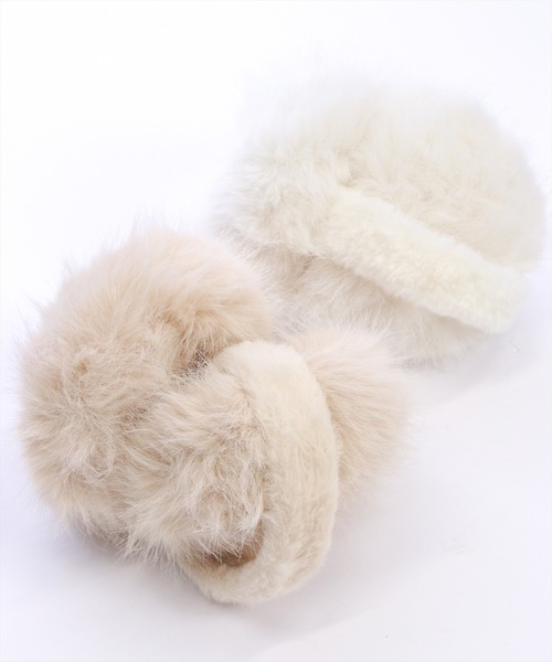 clear（クリア）の「イヤーマフラー[大人 フェミニン ガーリー]（イヤーマフ・レディース・グレイッシュベージュ/アイボリー・F）」の7枚目の写真