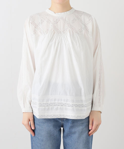 Fanaka（ファナカ）の「【WEB＋りんくう店限定】FANAKA / ファナカ リバーレースダイヤヨークブラウス（シャツ/ブラウス・レディース・ホワイト・FREE）」の8枚目の写真