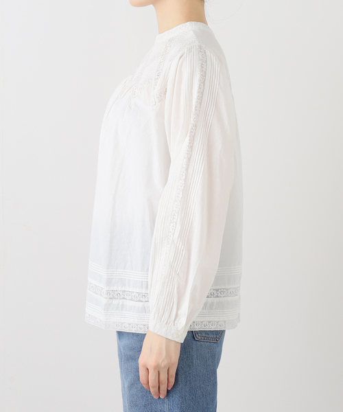 Fanaka（ファナカ）の「【WEB＋りんくう店限定】FANAKA / ファナカ リバーレースダイヤヨークブラウス（シャツ/ブラウス・レディース・ホワイト・FREE）」の9枚目の写真