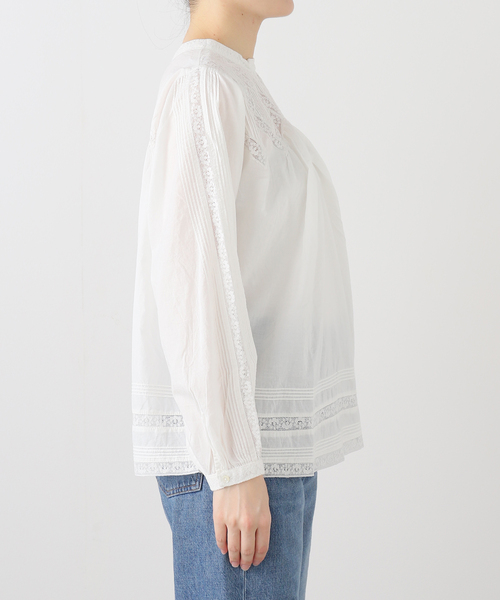 Fanaka（ファナカ）の「【WEB＋りんくう店限定】FANAKA / ファナカ リバーレースダイヤヨークブラウス（シャツ/ブラウス・レディース・ホワイト・FREE）」の11枚目の写真