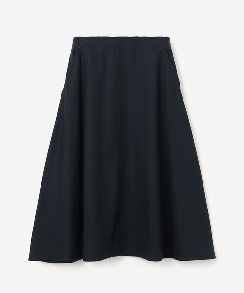 LE GLAZIK（ルグラジック）の「LE GLAZIK | ウール フレアスカート WOMEN（スカート・レディース・ベージュ/ダークネイビー/グレー・36）」の3枚目の写真