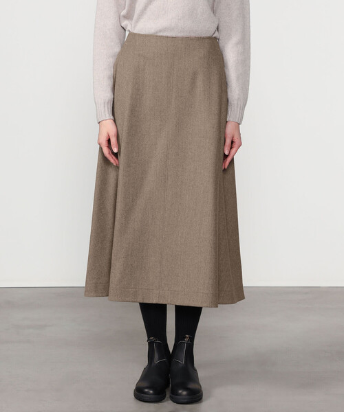 LE GLAZIK（ルグラジック）の「LE GLAZIK | ウール フレアスカート WOMEN（スカート・レディース・ベージュ/ダークネイビー/グレー・36）」の8枚目の写真