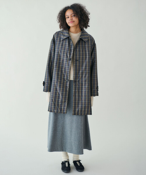 LE GLAZIK（ルグラジック）の「LE GLAZIK | ウール フレアスカート WOMEN（スカート・レディース・ベージュ/ダークネイビー/グレー・36）」の2枚目の写真