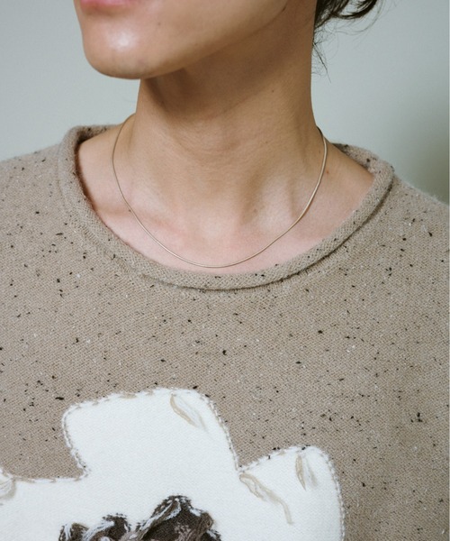 CAMPHOR WOOD（カンファーウッド）の「inside out flower motif nep sweater / インサイドアウトフラワーモチーフネップニット（ニット/セーター・メンズ・ブラック/ネイビー/ベージュ・SMALL/MEDIUM/LARGE）」の13枚目の写真