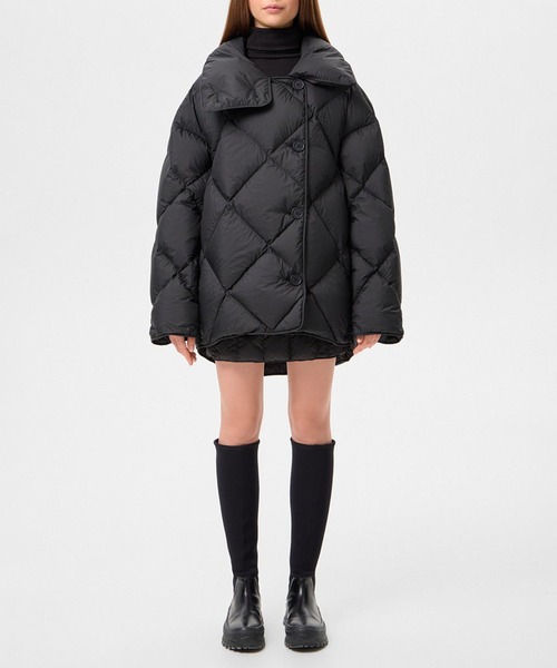 IENKI IENKI(イエンキイエンキ)の「【IENKI IENKI】COZY QUEEN ホワイトグースダウン/防風撥水(ダウンジャケット/コート・レディース・ブラック/ブルー/カーキ・XS)」の4枚目の写真