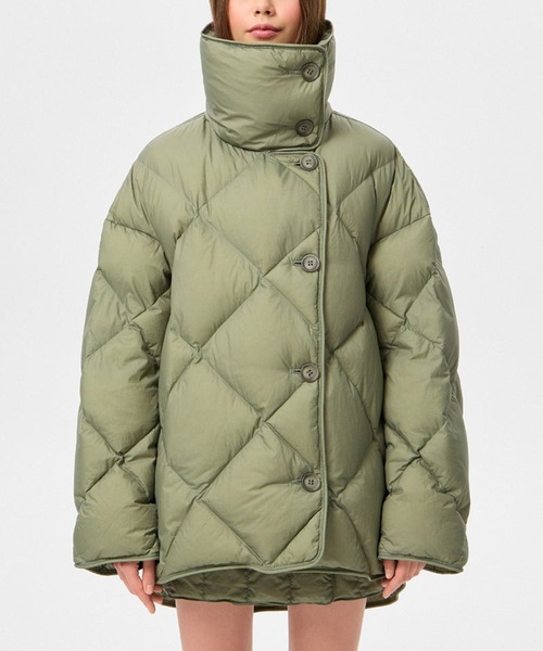 IENKI IENKI(イエンキイエンキ)の「【IENKI IENKI】COZY QUEEN ホワイトグースダウン/防風撥水(ダウンジャケット/コート・レディース・ブラック/ブルー/カーキ・XS)」の7枚目の写真