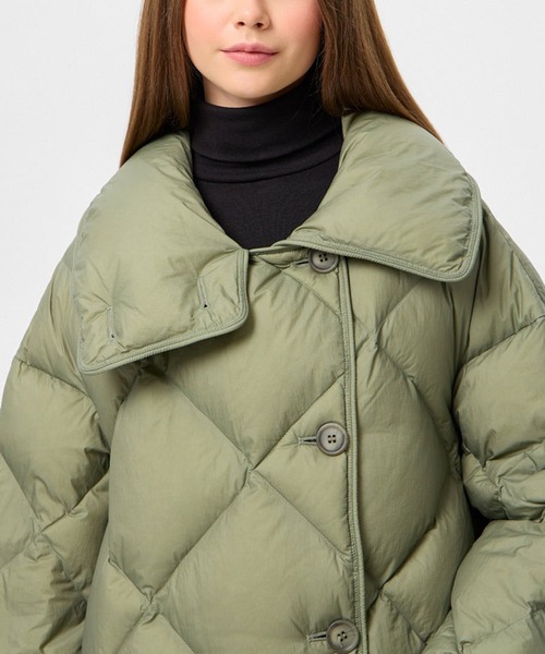 IENKI IENKI(イエンキイエンキ)の「【IENKI IENKI】COZY QUEEN ホワイトグースダウン/防風撥水(ダウンジャケット/コート・レディース・ブラック/ブルー/カーキ・XS)」の6枚目の写真