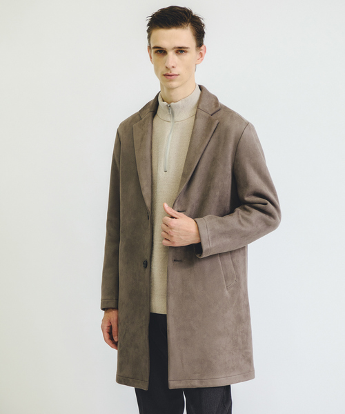 セール】【スエードライク】ボンディング チェスターコート