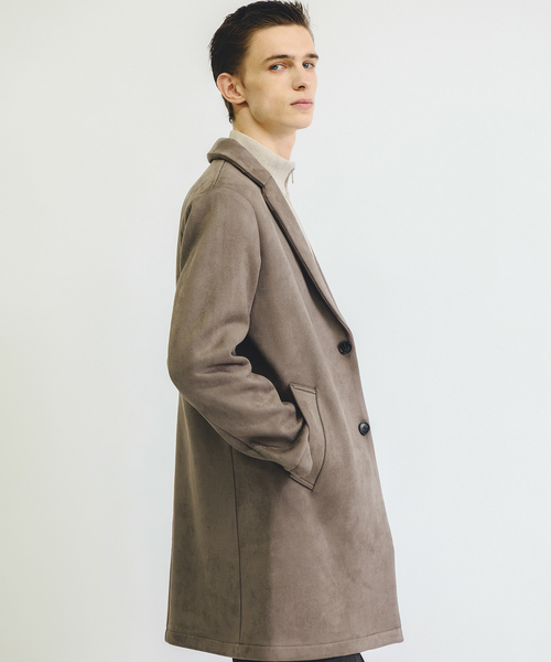 セール】【スエードライク】ボンディング チェスターコート