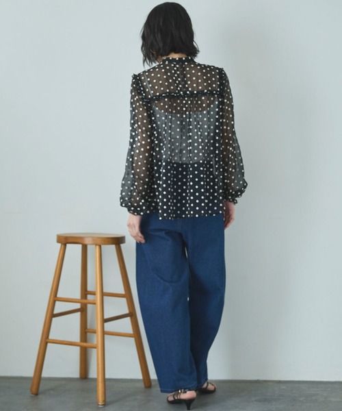 Doux archives(ドゥアルシーヴ)の「カーブベイカーデニムパンツ(デニムパンツ・レディース・ネイビー/サックスブルー・SMALL/MEDIUM)」の8枚目の写真