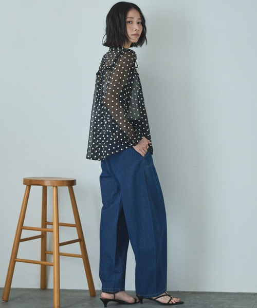Doux archives(ドゥアルシーヴ)の「カーブベイカーデニムパンツ(デニムパンツ・レディース・ネイビー/サックスブルー・SMALL/MEDIUM)」の9枚目の写真