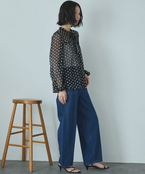 Doux archives(ドゥアルシーヴ)の「カーブベイカーデニムパンツ(デニムパンツ・レディース・ネイビー/サックスブルー・SMALL/MEDIUM)」の10枚目の写真