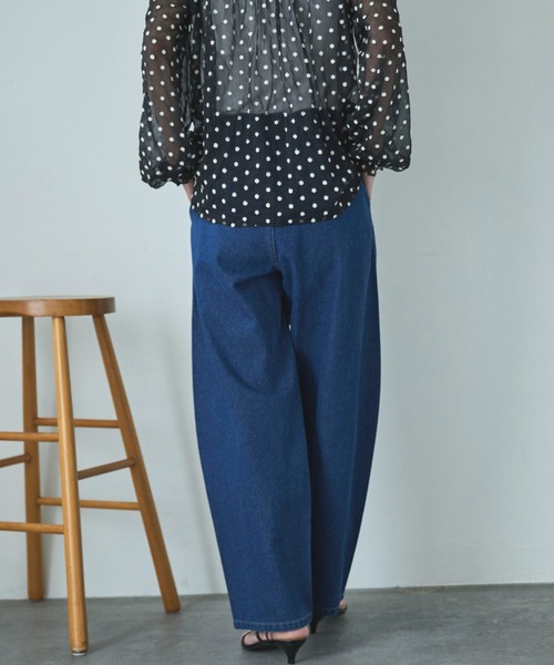 Doux archives(ドゥアルシーヴ)の「カーブベイカーデニムパンツ(デニムパンツ・レディース・ネイビー/サックスブルー・SMALL/MEDIUM)」の15枚目の写真