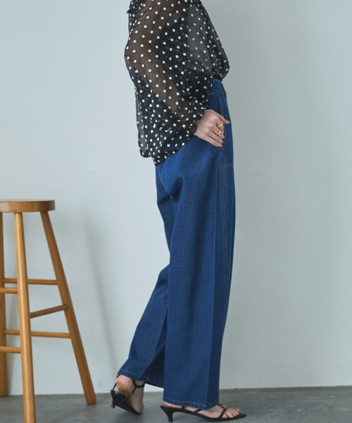 Doux archives(ドゥアルシーヴ)の「カーブベイカーデニムパンツ(デニムパンツ・レディース・ネイビー/サックスブルー・SMALL/MEDIUM)」の16枚目の写真