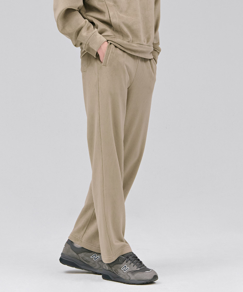 CHASECULT(チェイスカルト)の「男性起毛ストレートパンツ-ベージュ(スウェットパンツ・メンズ・Beige・70/76/86/82)」の3枚目の写真