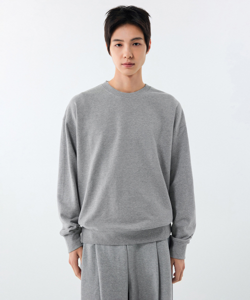 オーバーサイズスウェットシャツ [ミディアムグレー]（スウェット