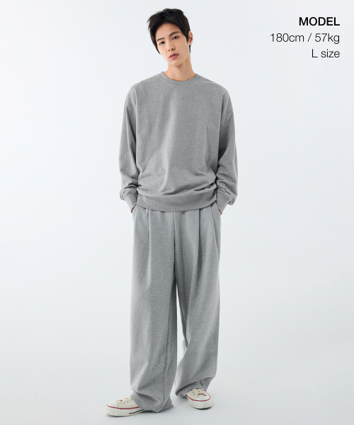 セール】オーバーサイズスウェットシャツ [ミディアムグレー