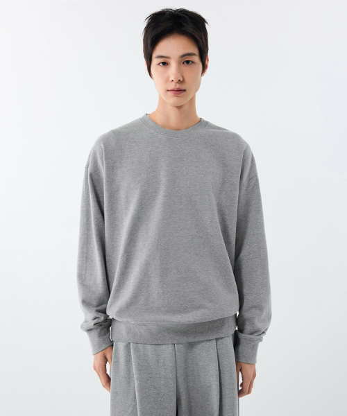 セール】オーバーサイズスウェットシャツ [ミディアムグレー