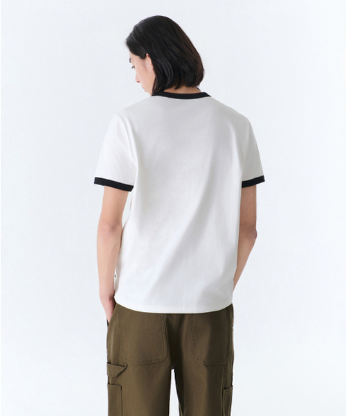 MUSINSA STANDARD（ムシンサスタンダード）の「クラシックリングティーシャツ [クリーム]（Tシャツ/カットソー・メンズ・その他・LARGE/X-LARGE/SMALL/MEDIUM/XX-LARGE/XXX-LARGE）」の2枚目の写真