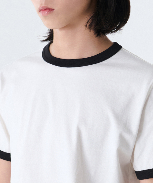 MUSINSA STANDARD（ムシンサスタンダード）の「クラシックリングティーシャツ [クリーム]（Tシャツ/カットソー・メンズ・その他・LARGE/X-LARGE/SMALL/MEDIUM/XX-LARGE/XXX-LARGE）」の3枚目の写真