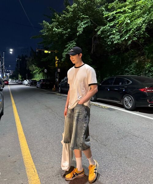 MUSINSA STANDARD（ムシンサスタンダード）の「クラシックリングティーシャツ [クリーム]（Tシャツ/カットソー・メンズ・その他・LARGE/X-LARGE/SMALL/MEDIUM/XX-LARGE/XXX-LARGE）」の6枚目の写真