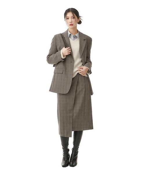 MUSINSA STANDARD WOMAN（ムシンサスタンダードウーマン）の「ウィメンズリラックスドクロップシルキーシャツ[ライトグレー]（シャツ/ブラウス・レディース・その他・SMALL/MEDIUM）」の10枚目の写真