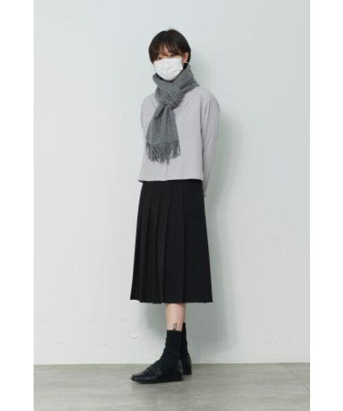 MUSINSA STANDARD WOMAN（ムシンサスタンダードウーマン）の「ウィメンズリラックスドクロップシルキーシャツ[ライトグレー]（シャツ/ブラウス・レディース・その他・SMALL/MEDIUM）」の11枚目の写真