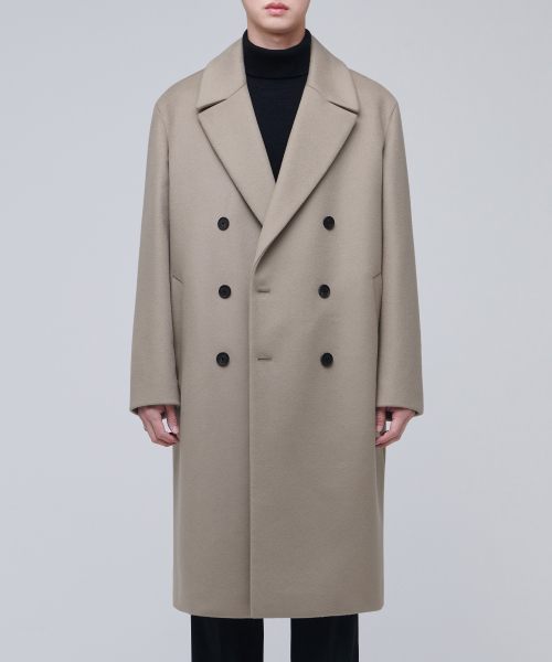 MUSINSA STANDARD(ムシンサスタンダード)の「カシミア20特大ダブルコート【モカ】(チェスターコート・メンズ・その他・MEDIUM/LARGE/X-LARGE/XX-LARGE)」の1枚目の写真