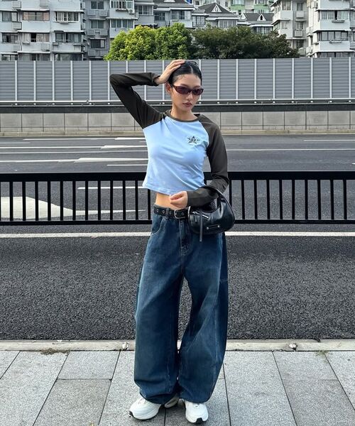 SUNBURNPROJECT(サンバーンプロジェクト)の「Raglan Long Sleeve Top, CHARCOAL(Tシャツ/カットソー・レディース・その他・FREE)」の5枚目の写真
