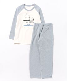 PEANUTS（ピーナッツ）の「PEANUTS SNOOPY（ピーナッツ スヌーピー）キャラクタープリント裏シャギーラグランプルオーバートップス＆イージーパンツ セットアップパジャマ（ルームウェア/パジャマ）」