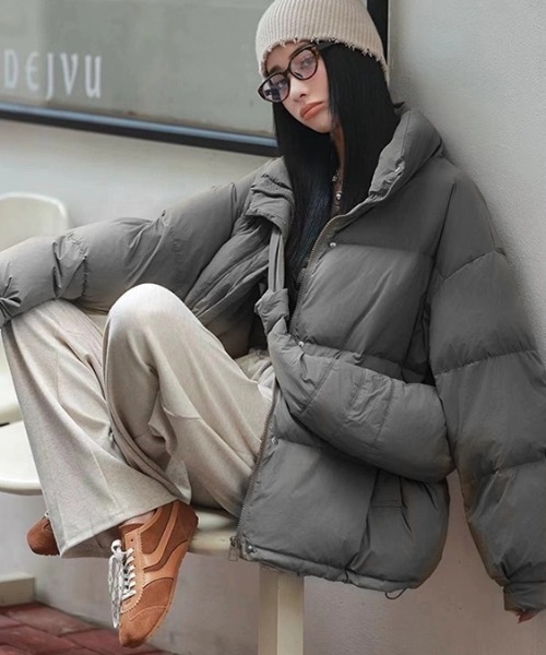 blkby グレー ダウンジャケット オーバーサイズ グレーダウンジャケット DPA61132 – CRAMMY