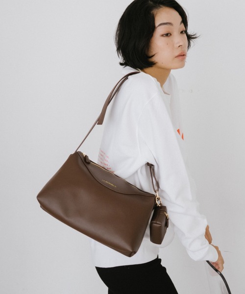 THEATRE PRODUCTS（シアタープロダクツ）の「レザレットポーチ付きショルダーバッグL（ショルダーバッグ・レディース・ブラウン/ブラック・FREE）」の8枚目の写真