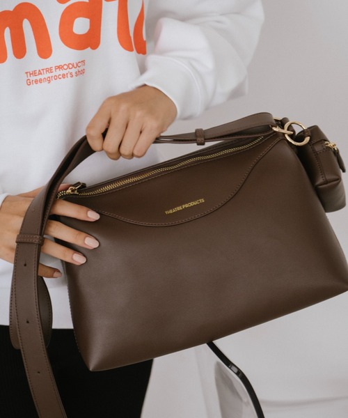 THEATRE PRODUCTS（シアタープロダクツ）の「レザレットポーチ付きショルダーバッグL（ショルダーバッグ・レディース・ブラウン/ブラック・FREE）」の9枚目の写真